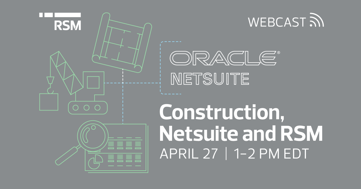 NetSuite for Construction webcast
